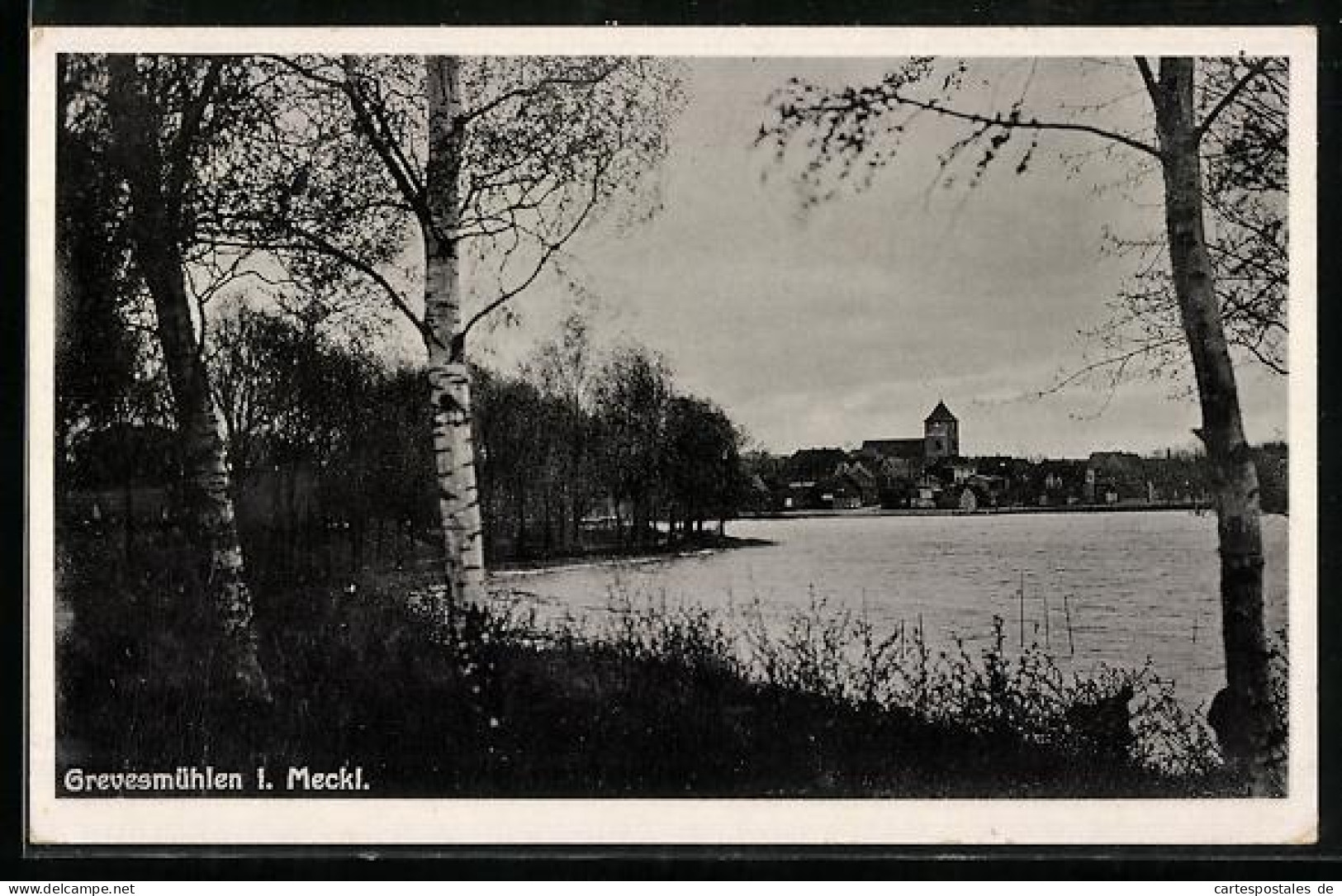 AK Grevesmühlen i. Meckl., Seeufer, Stadtansicht, Kirche