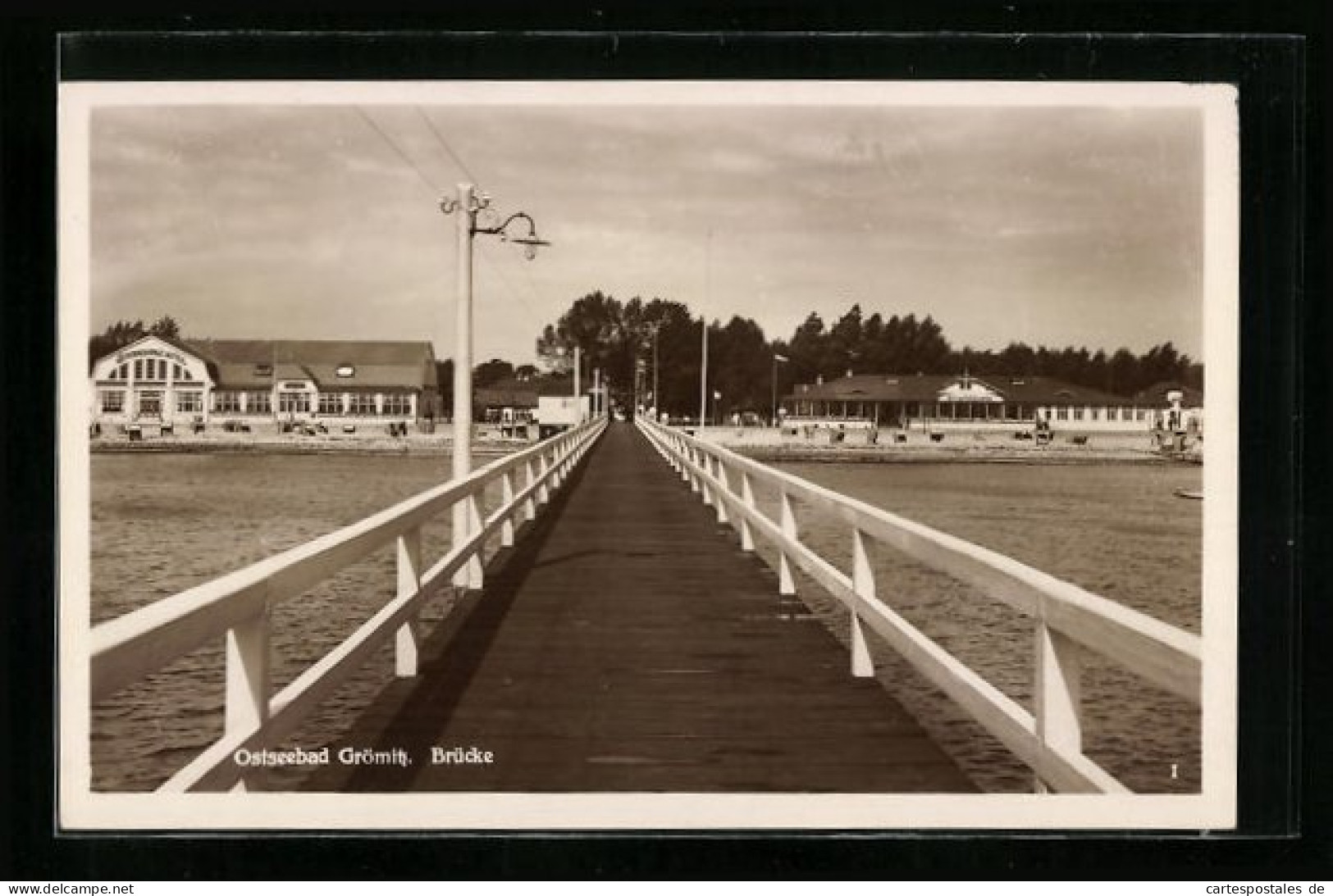 AK Grömitz, Ostseebad, Brücke