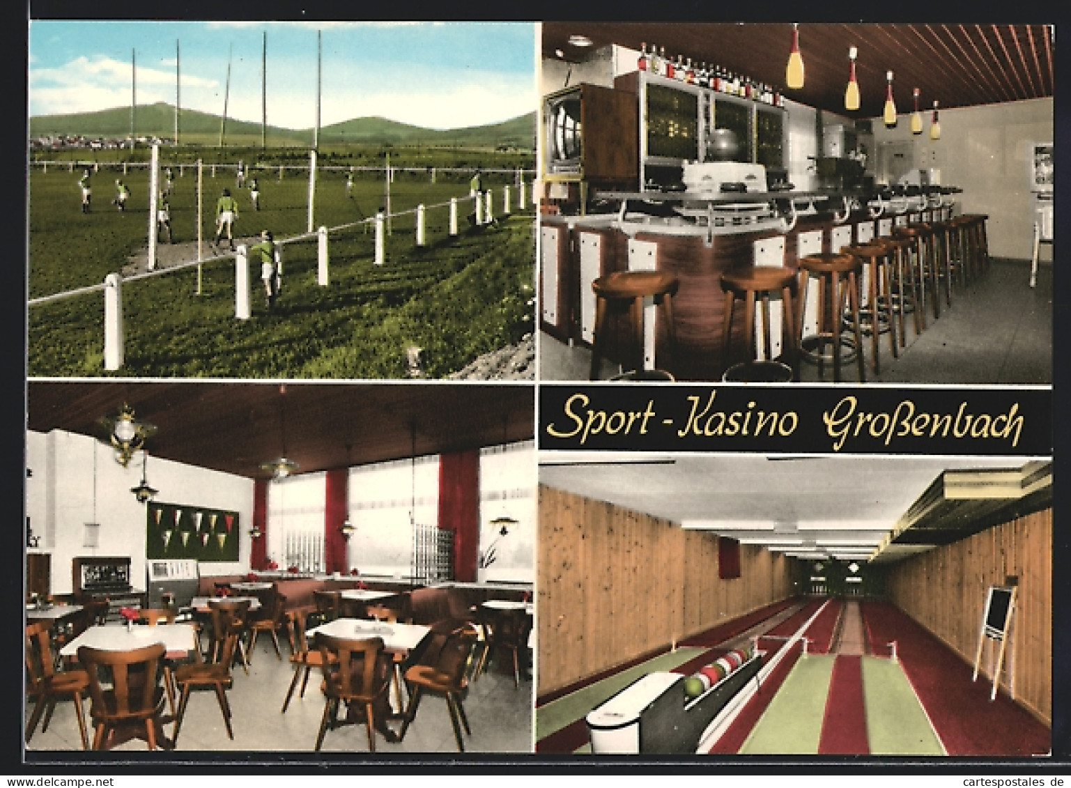 AK Grossenbach / Hünfeld, Gasthaus Sport-Kasino, Innenansichten