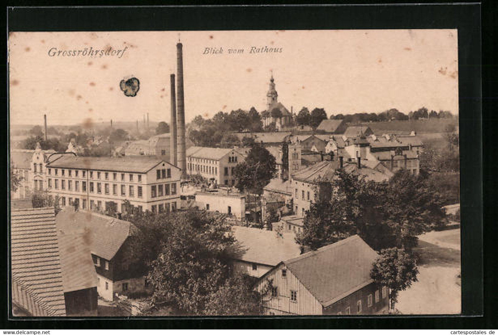 AK Grossröhrsdorf, Blick vom Rathaus