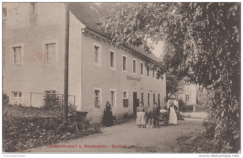 AK Grossröhrsdorf Gasthof bei Weesenstein Schlottwitz Mühlbach Maxen Burkhardswalde Liebstadt Dohna Glashütte Heidenau