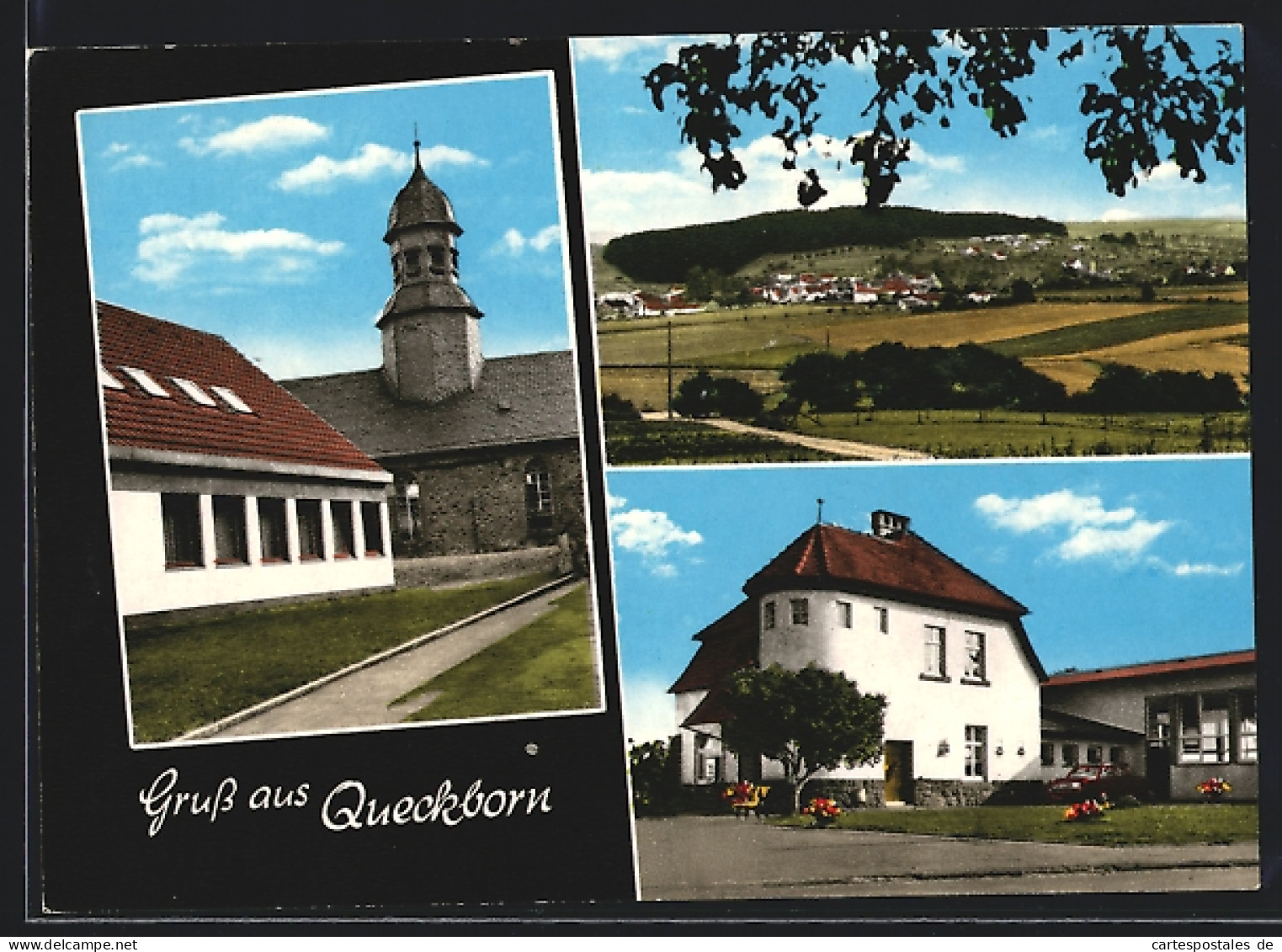 AK Grünberg-Queckborn / Hessen, Kirchenpartien, Gesamtansicht