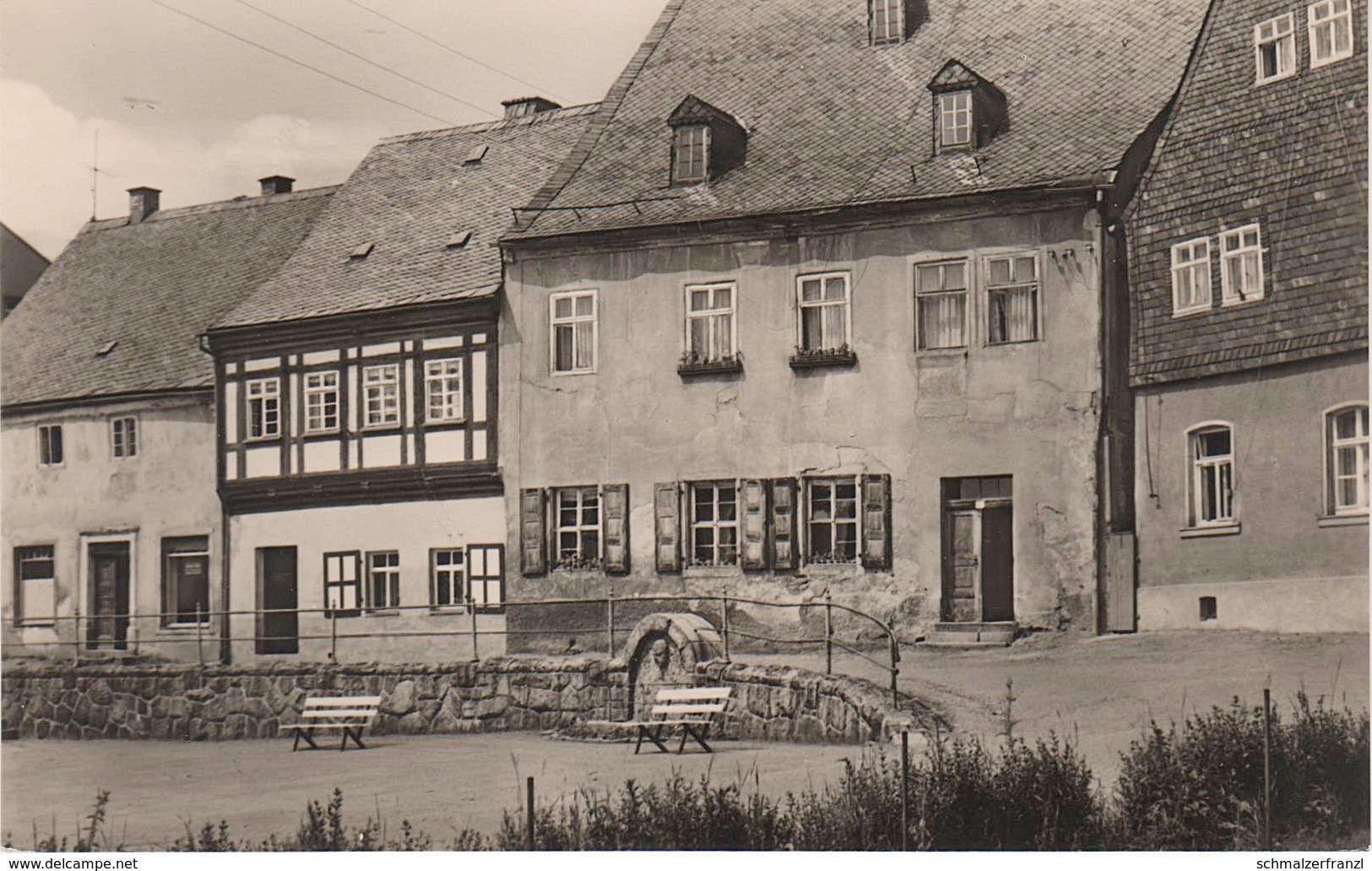 AK Grünhain Am Mönchsbrunnen a Beierfeld Aue Schwarzenberg Lauter Bernsbach Elterlein Raschau Schwarzbach Erzgebirge DDR