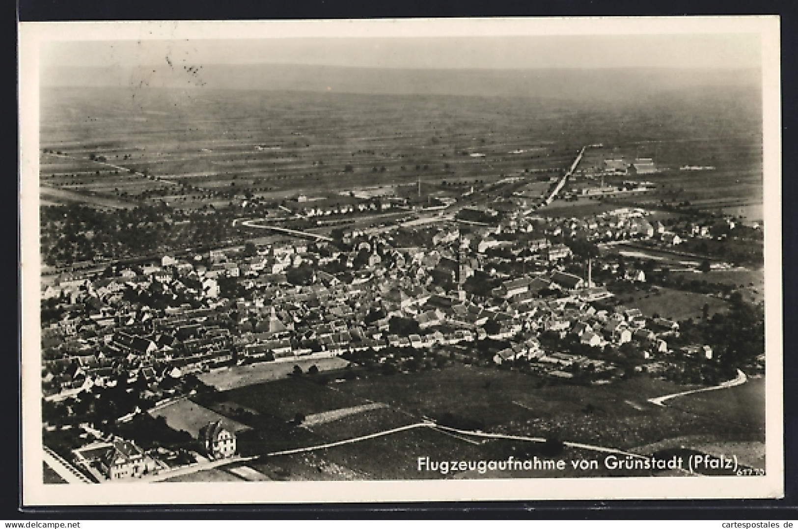 AK Grünstadt /Pfalz, Ortsansicht vom Flugzeug aus