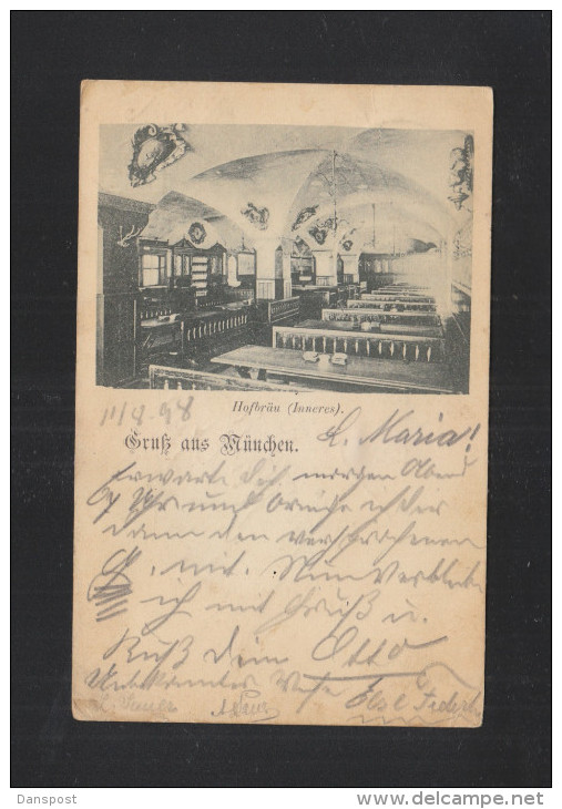 AK Gruß aus München Hofbräu 1898