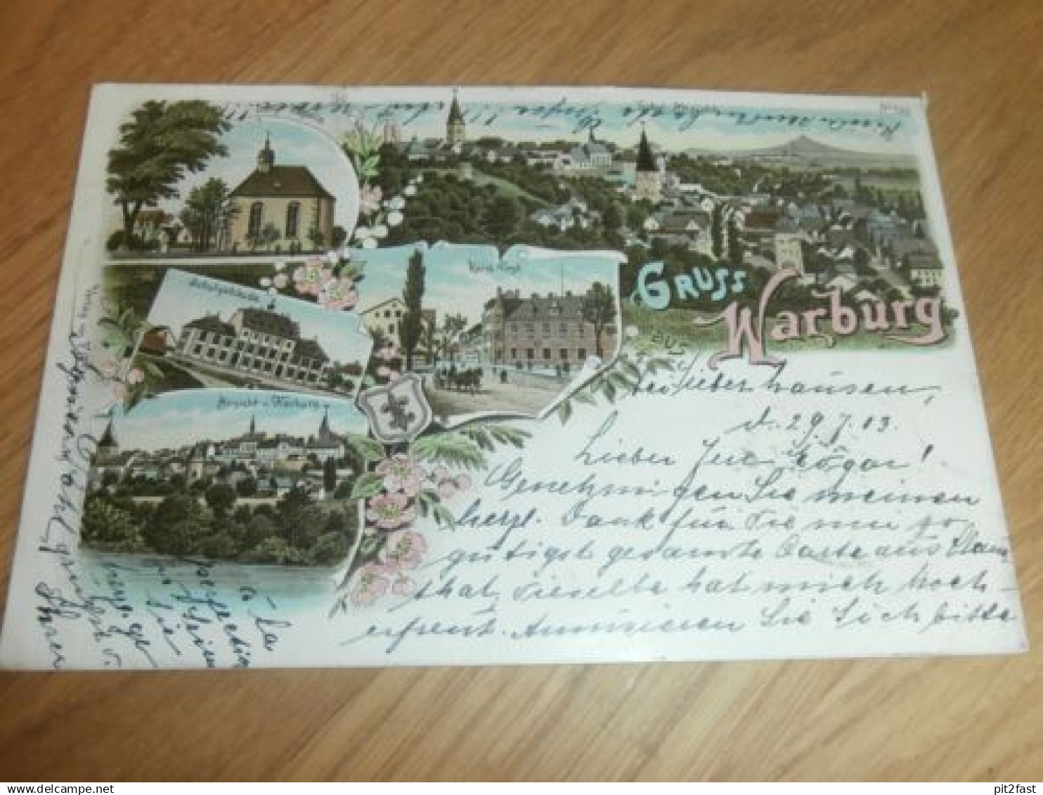 AK Gruss aus Warburg , 1903 , alte Ansichtskarte , Postkarte !!