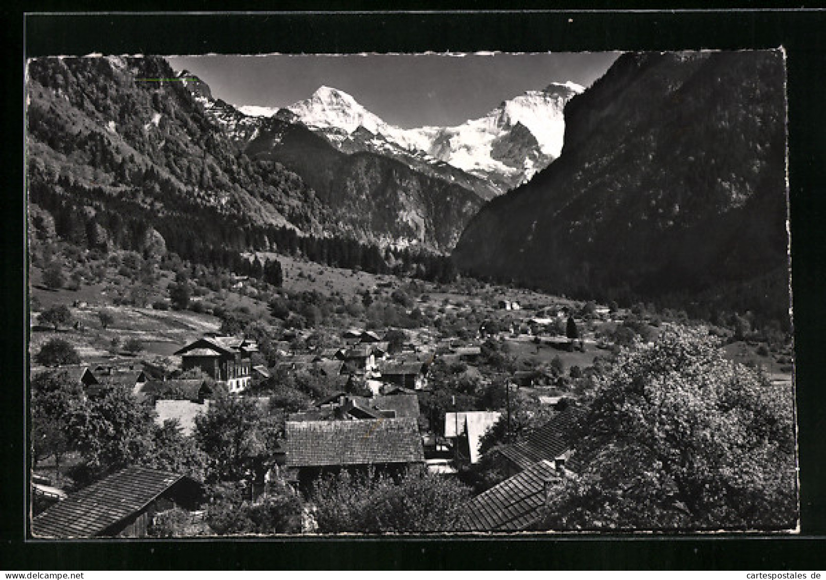 AK Gsteigwiler, Teilansicht mit Mönch und Jungfrau