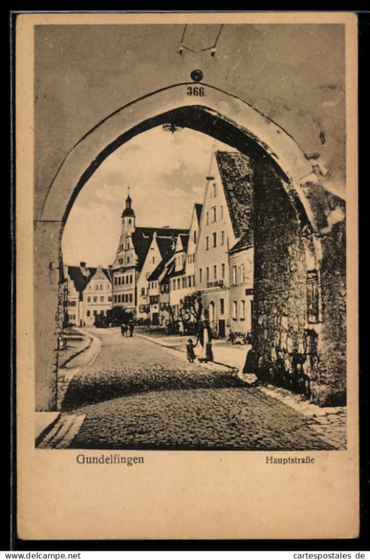 AK Gundelfingen, Partie in der Hauptstrasse