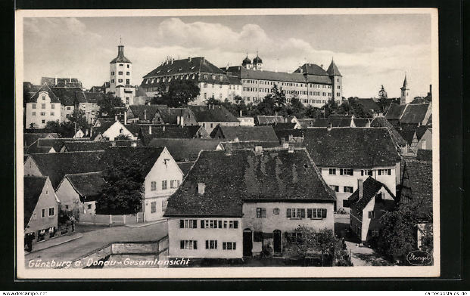 AK Günzburg a. D., Gesamtansicht mit dem Schloss