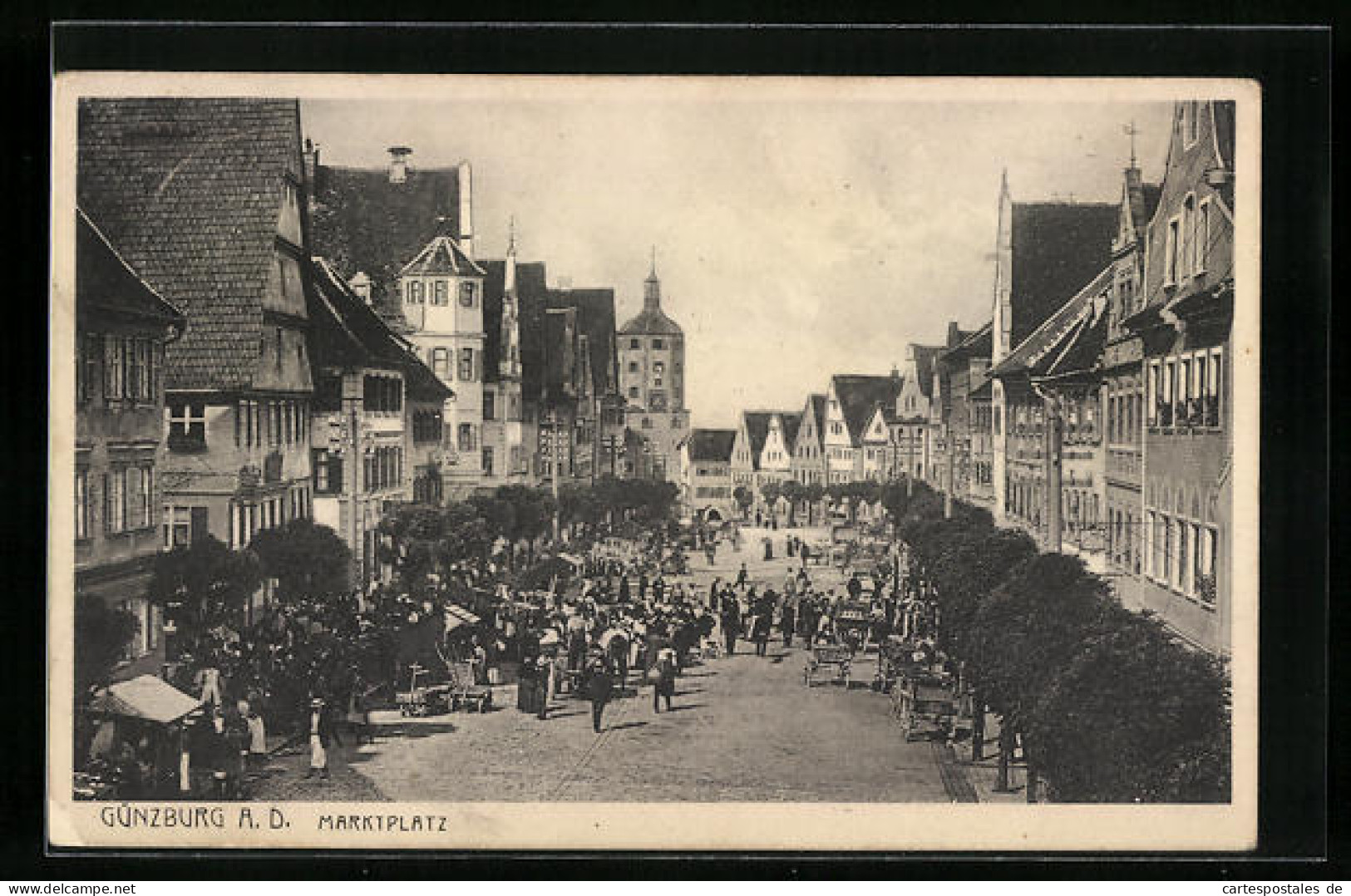 AK Günzburg a. Donau, Der Marktplatz