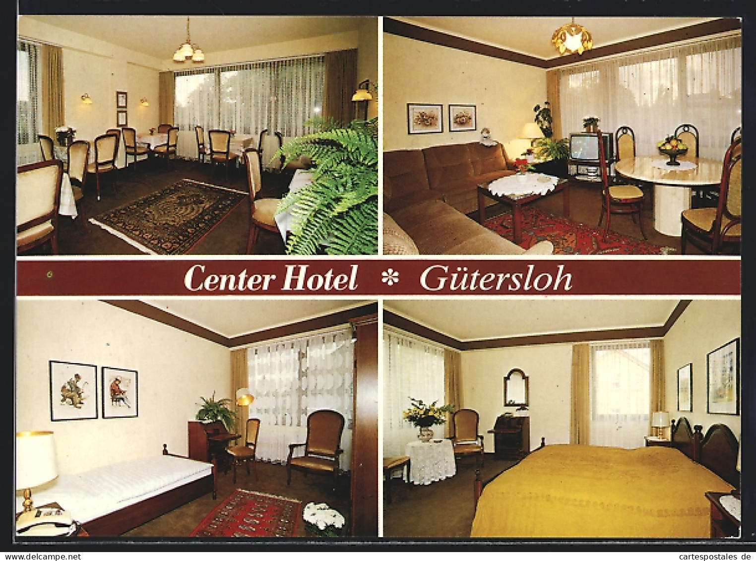 AK Gütersloh, Center Hotel, Innenansichten, Köker Str. 6-8