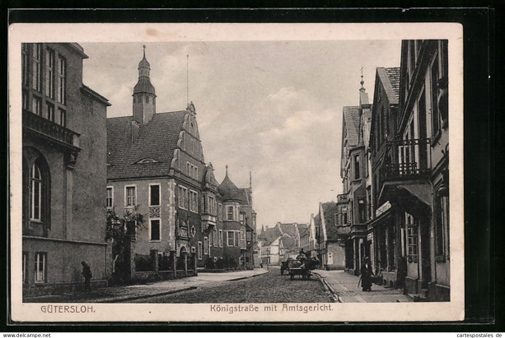 AK Gütersloh, Königstrasse mit Amtsgericht
