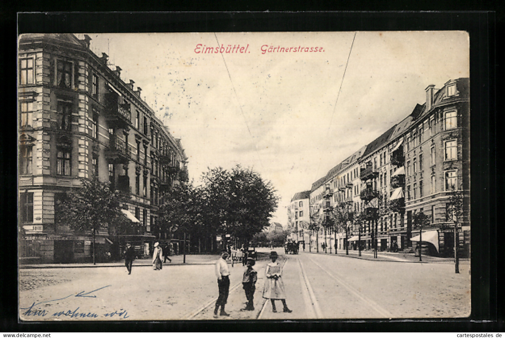 AK Hamburg-Eimsbüttel, Blick in die Gärtnerstrasse