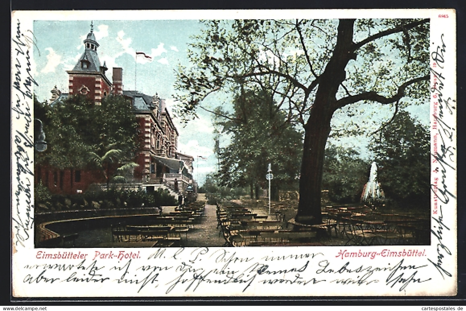 AK Hamburg-Eimsbüttel, Eimsbütteler Park-Hotel mit Garten