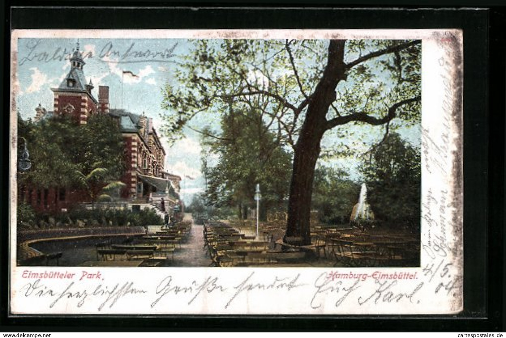 AK Hamburg-Eimsbüttel, Eimsbütteler Park im Frühling
