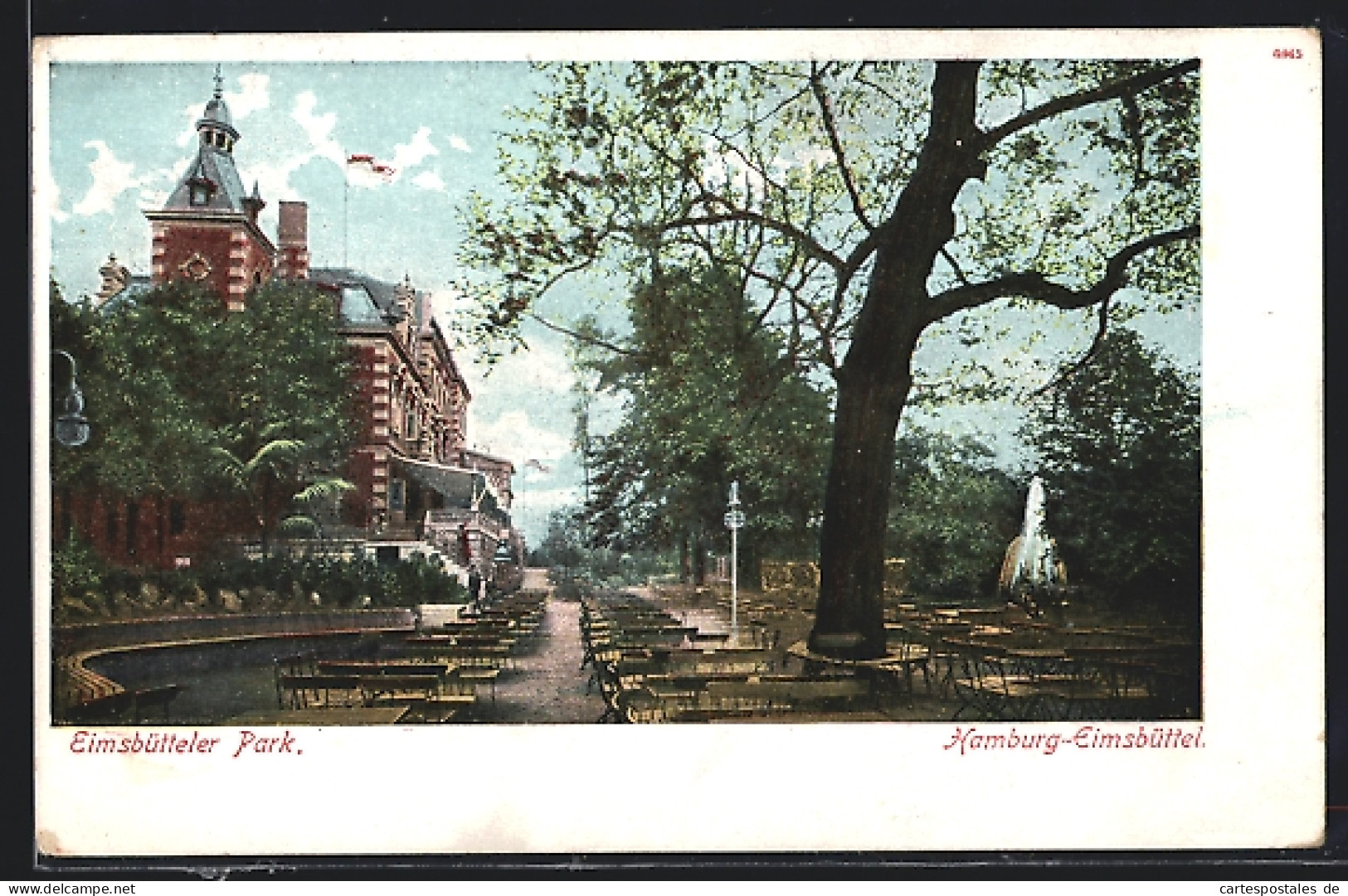 AK Hamburg-Eimsbüttel, Partie im Park