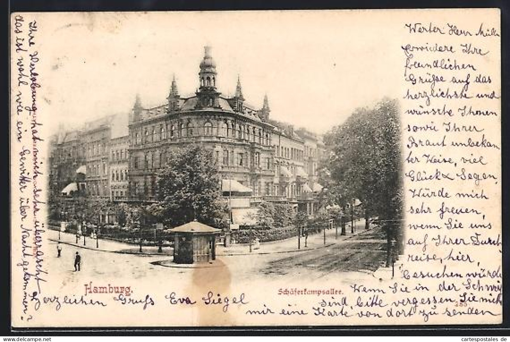 AK Hamburg-Eimsbüttel, Partie in der Schäferkampsallee