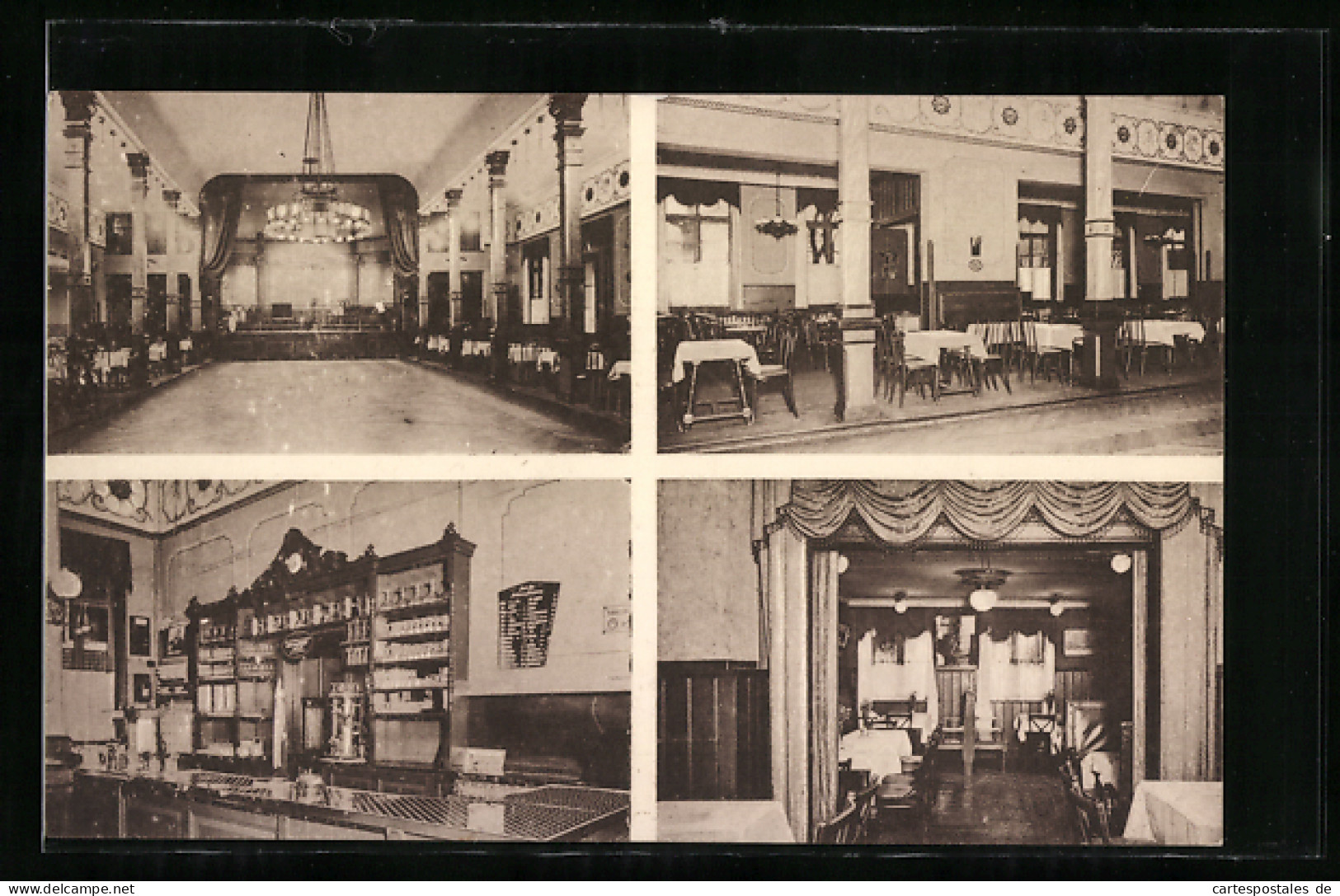 AK Hamburg-Lokstedt, Gaststätte Grenzhaus Hoheluft W. Wurzbach, Innenansichten