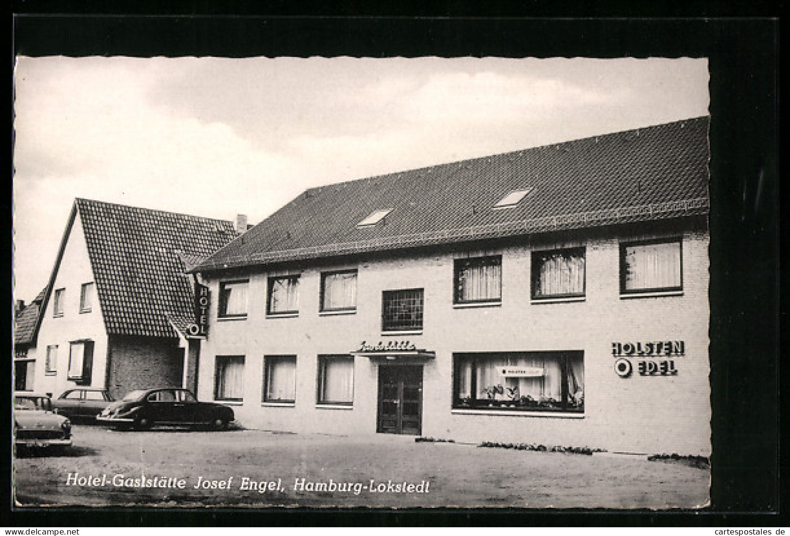 AK Hamburg-Lokstedt, Hotel-Gaststätte Josef Engel, Niendorfer Str. 59