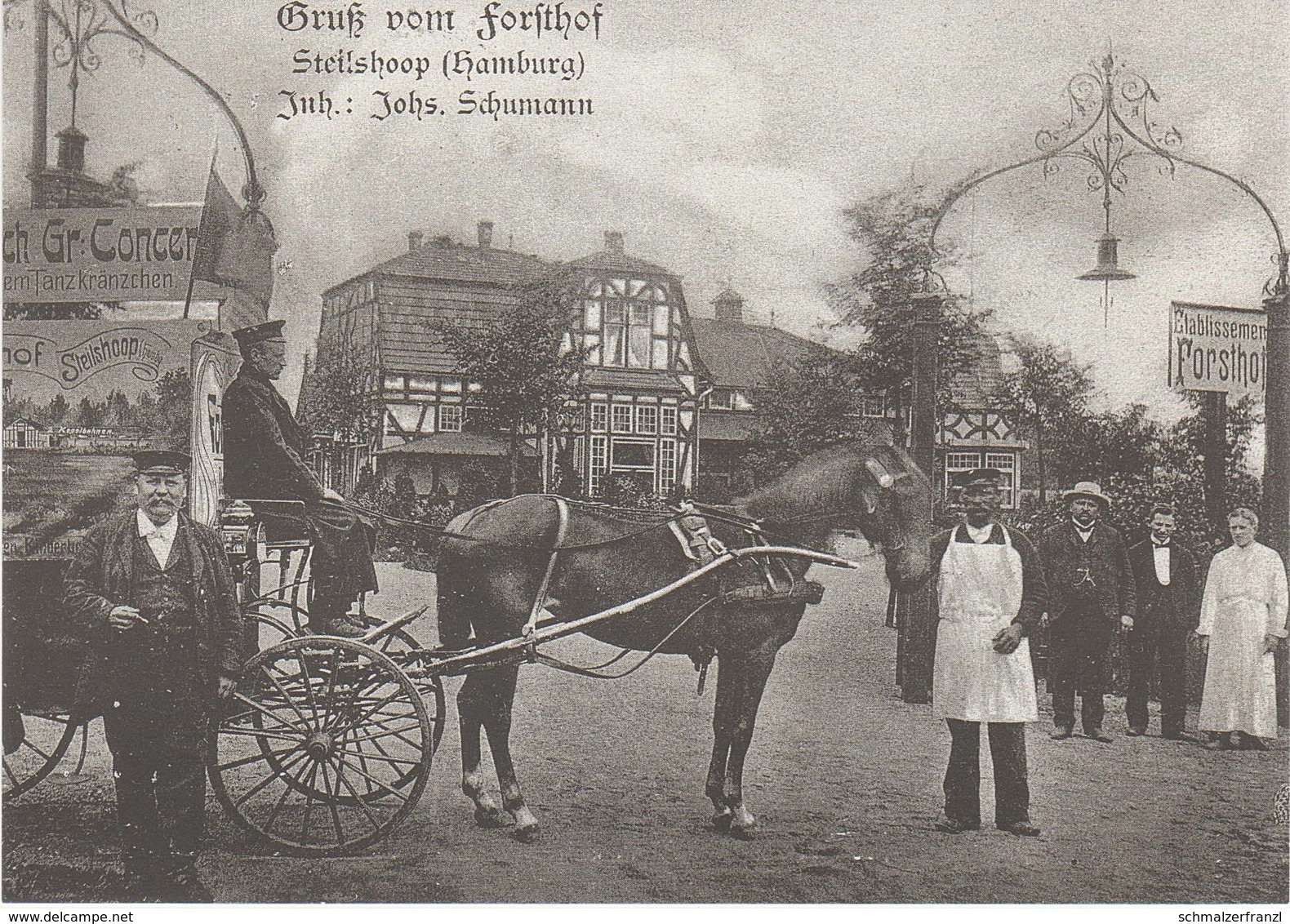 AK Hamburg um 1905 Steilshoop Gasthof Restaurant Forsthof a Wandsbek Bramfeld Barmbek Ohlsdorf Nord Repro Neudruck