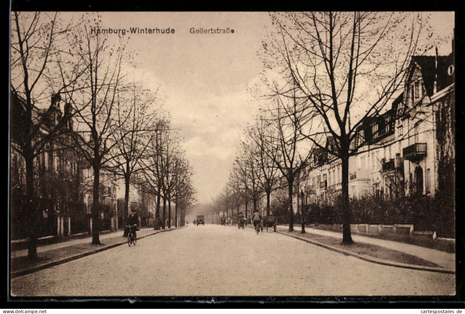 AK Hamburg-Winterhude, Häuservillen in der Gellertstrasse