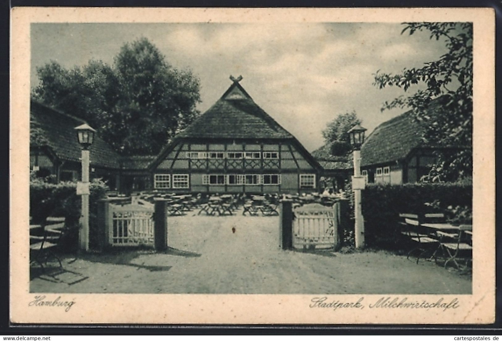 AK Hamburg-Winterhude, Restaurant im Stadtpark