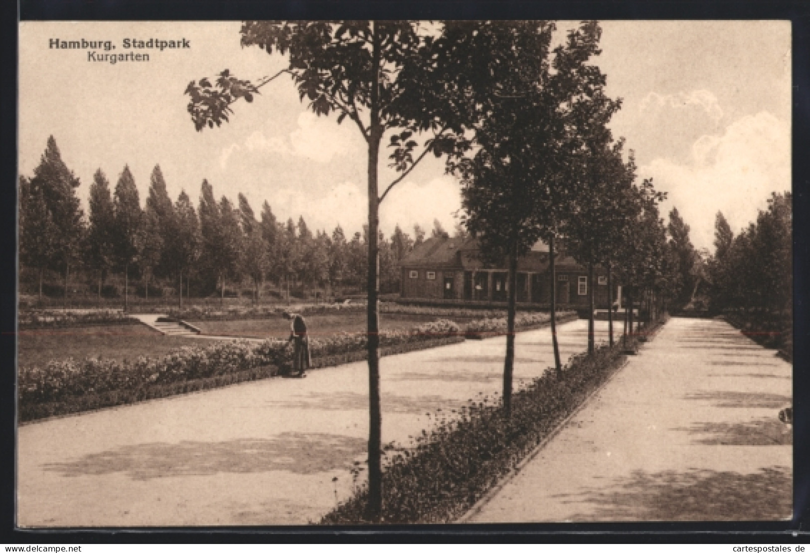 AK Hamburg-Winterhude, Stadtpark, Kurgarten