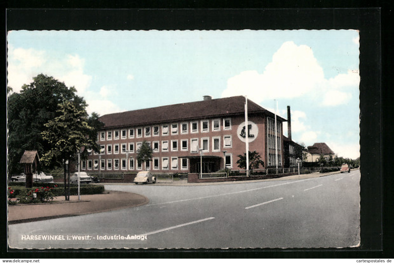 AK Harsewinkel i. Westf., Industrie-Anlage, VW Käfer