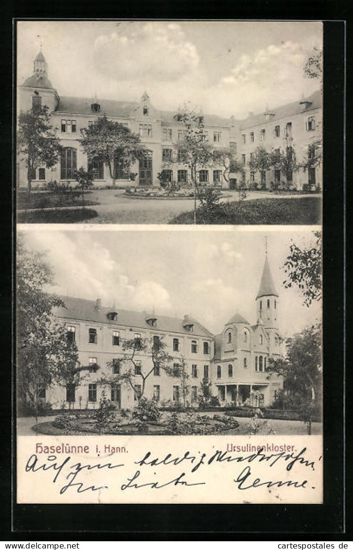 AK Haselünne / Hann., Ansichten vom Ursulinenkloster