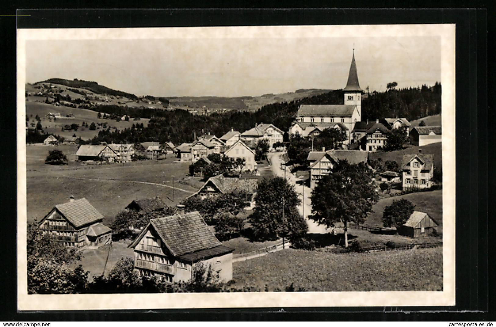 AK Haslen, Teilansicht mit Kirche