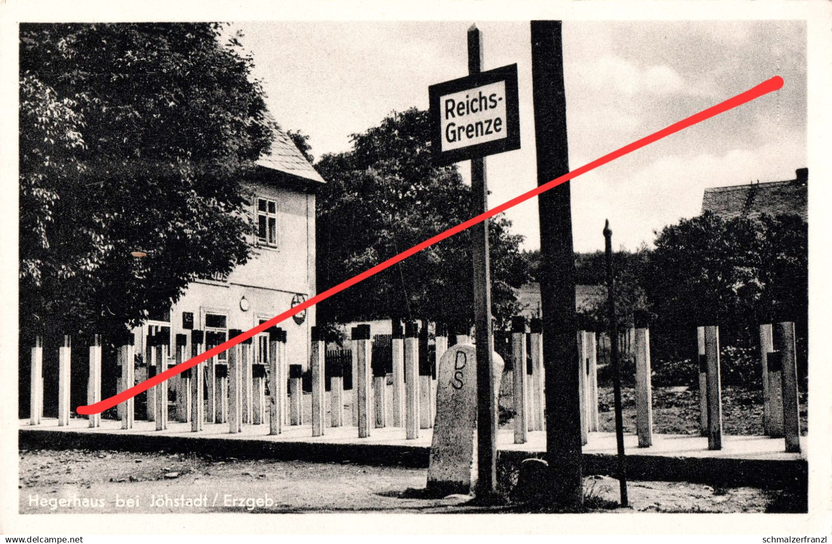 AK Hegerhaus Jöhstadt Dürrenberg Schöberlinie Grenze Reichsgrenze Weipert Pleil Sorgenthal Preßnitz Annaberg Erzgebirge