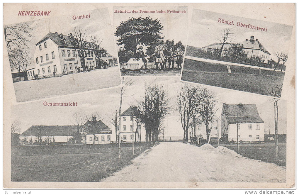 AK Heinzebank Gasthof Oberförsterei Heinrich Fromme a Hilmersdorf Großolbersdorf Wolkenstein Marienberg Lauta Warmbad