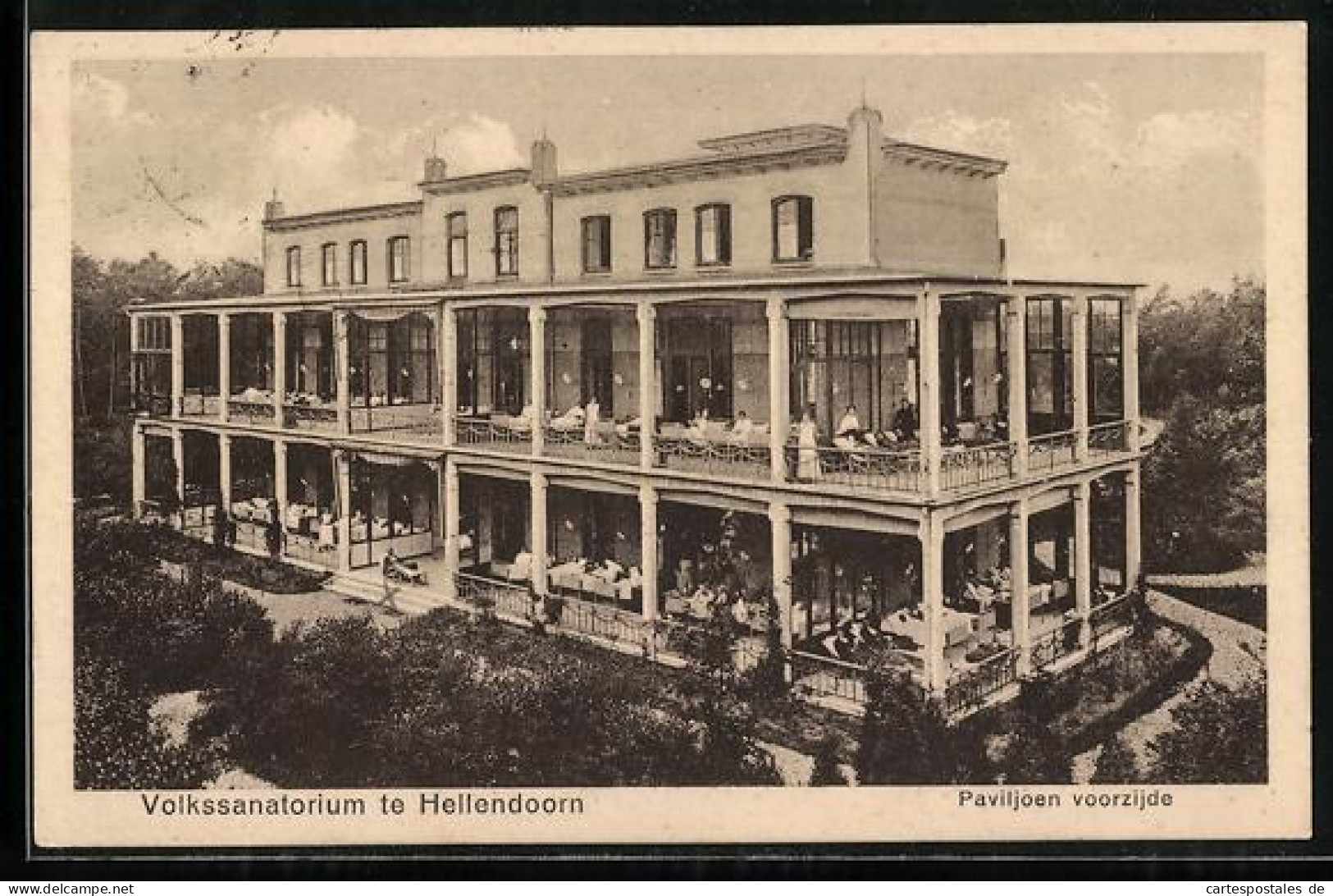 AK Hellendoorn, Volkssanatorium, Paviljoen voorzijde