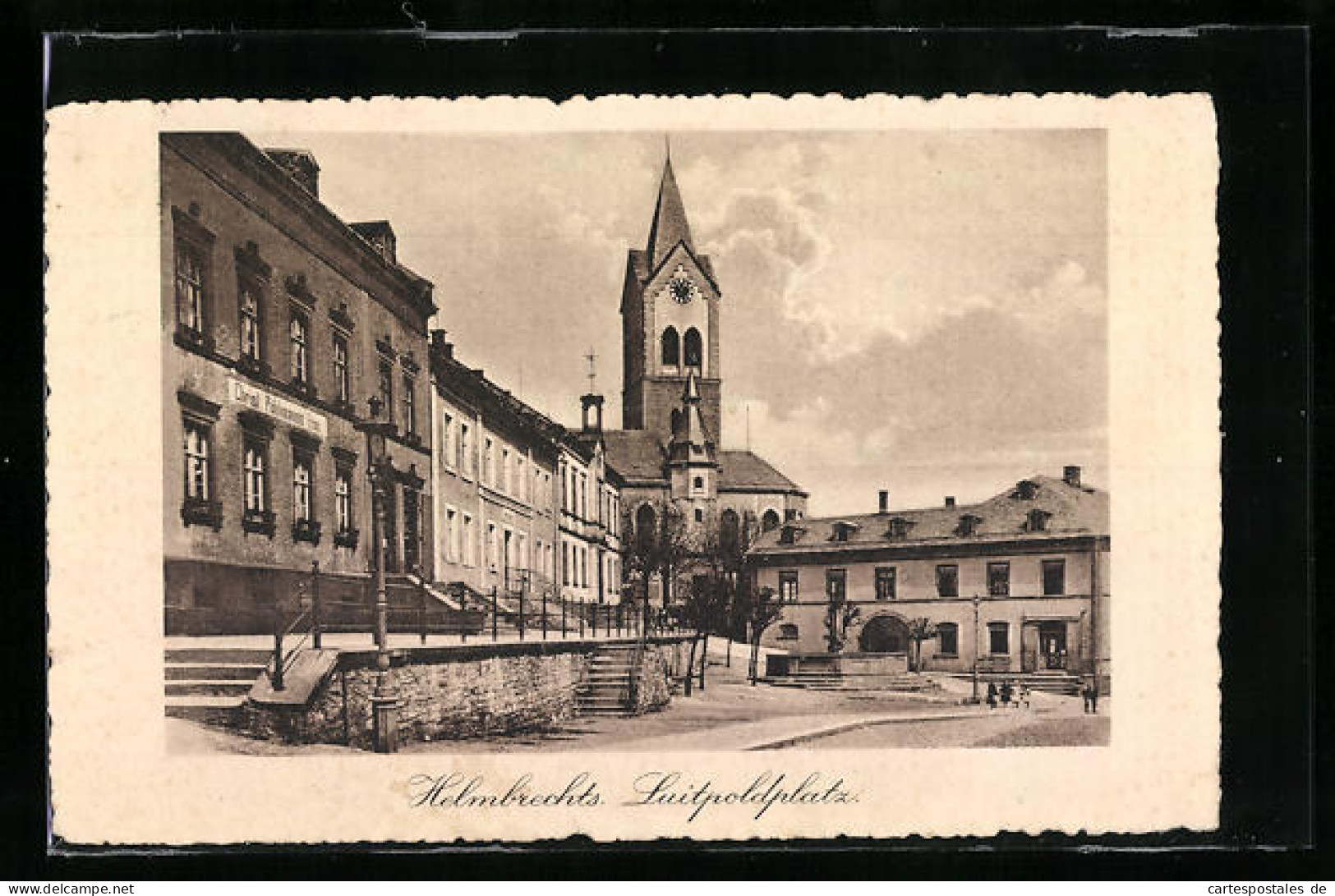 AK Helmbrechts, die Kirche am Luitpoldplatz