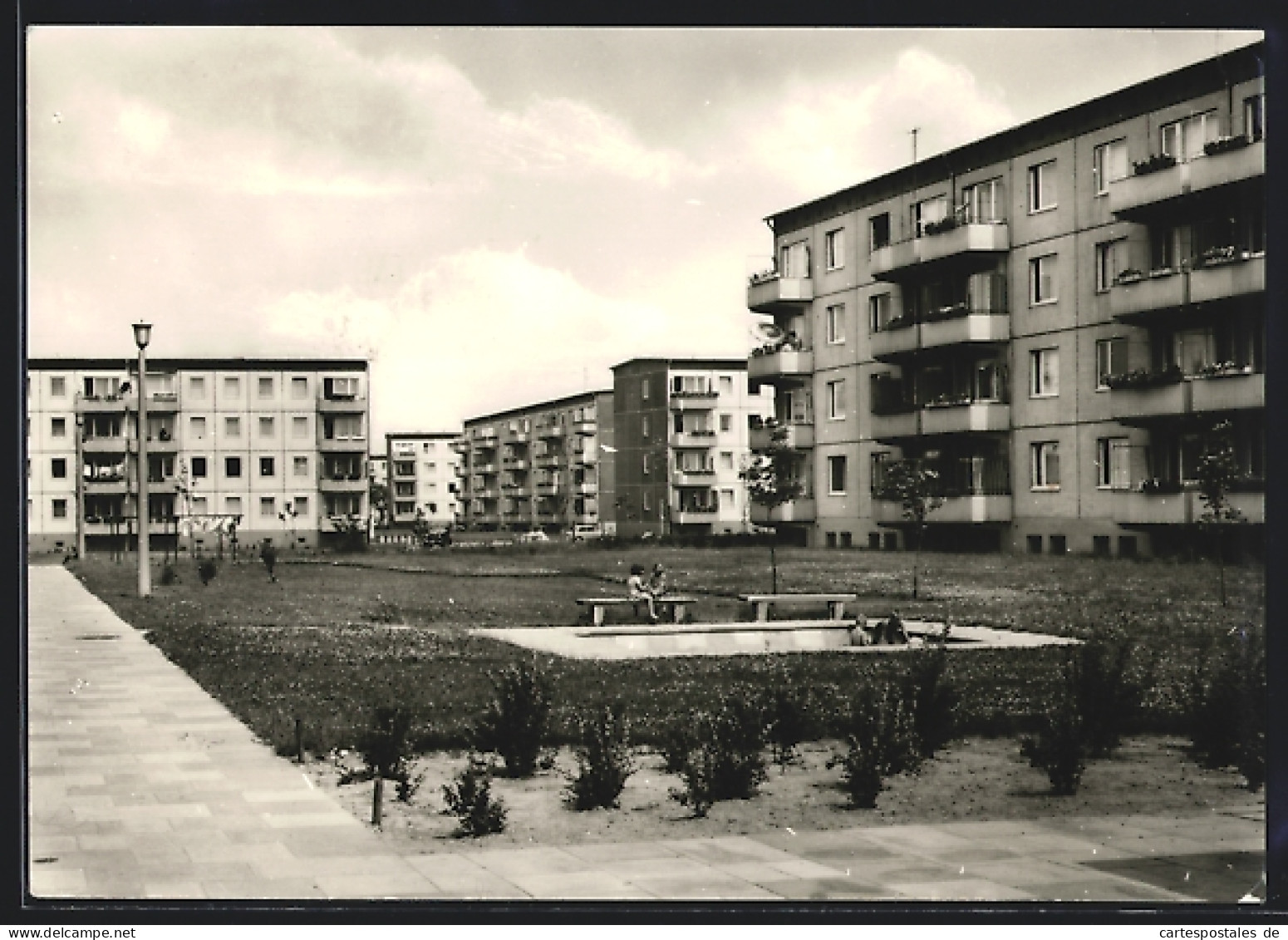 AK Henningsdorf bei Berlin, Neubauviertel Hans-Beimler- und Karl-Marx-Strasse