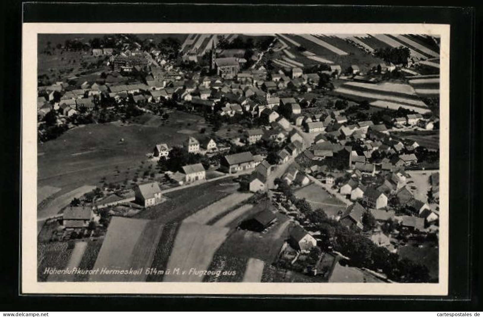 AK Hermeskeil, Fliegeraufnahme vom Ort