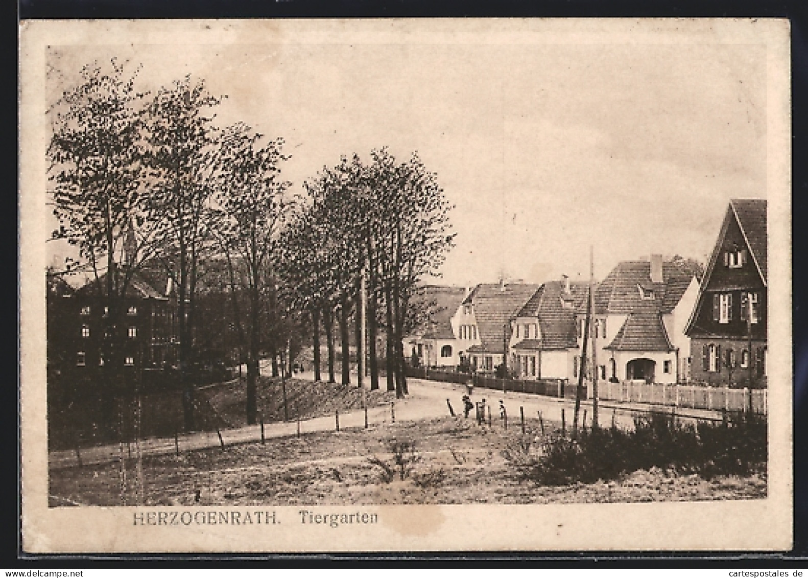 AK Herzogenrath, Tiergarten, Strassenpartie