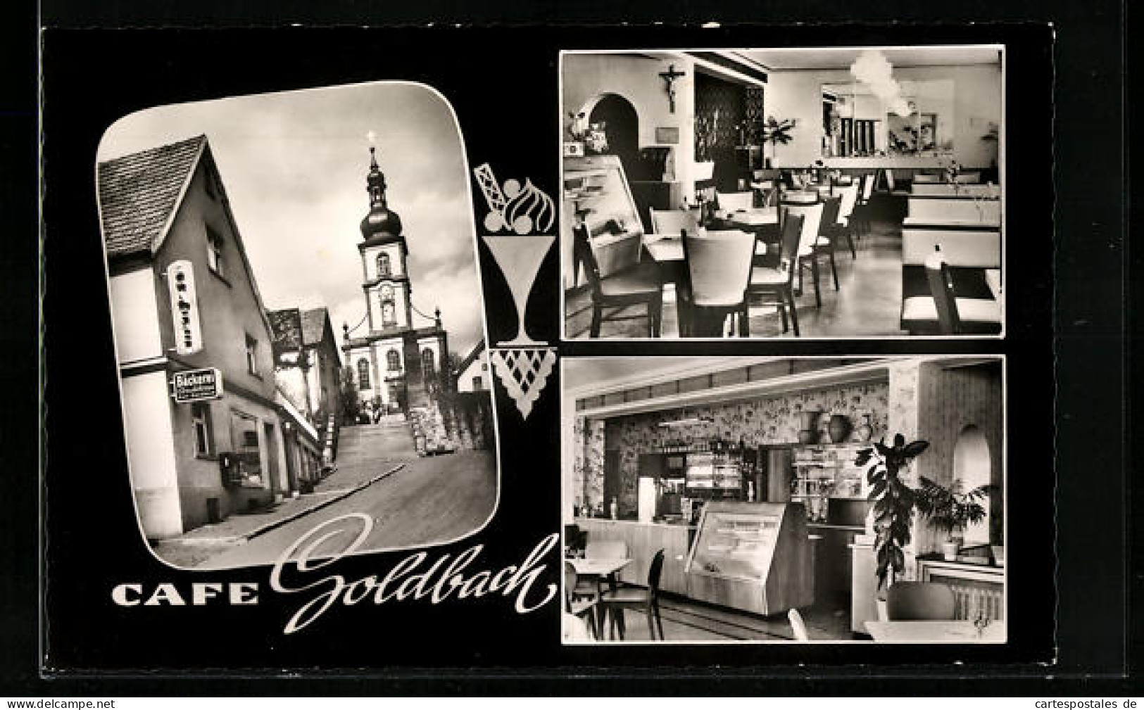 AK Hilders /Rhön, Cafe Goldbach, Innenansichten