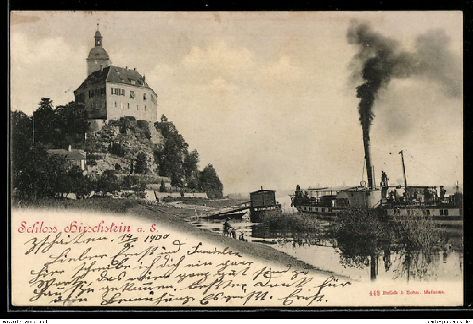 AK Hirschstein, Dampfer am Schloss