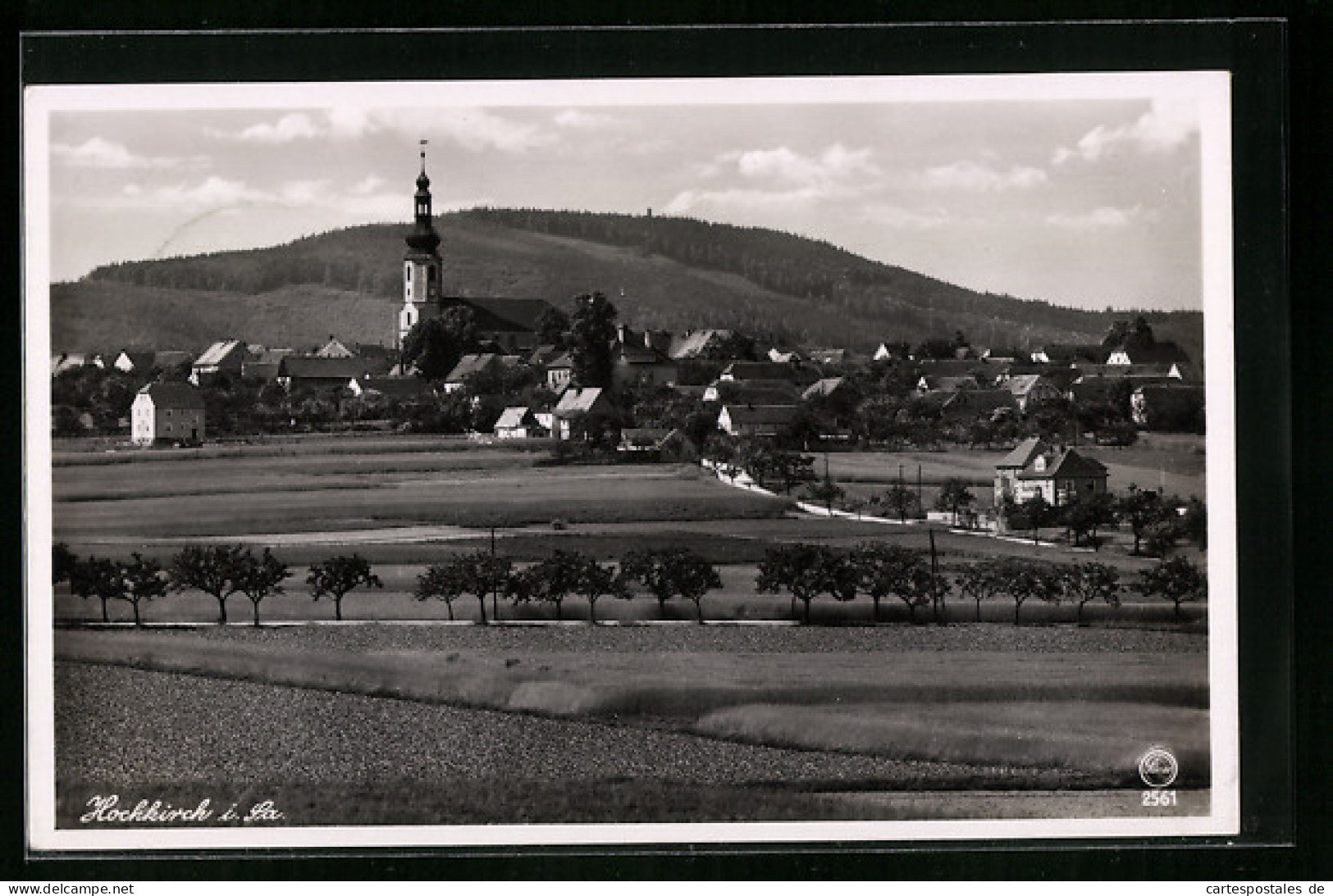 AK Hochkirch i. Sa., Generalansicht mit Blick zur Kirche
