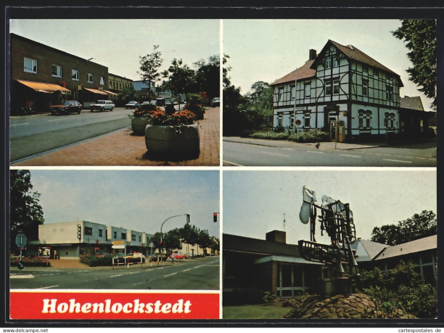 AK Hohenlockstedt /Holstein, Bank, Postamt und Cafe