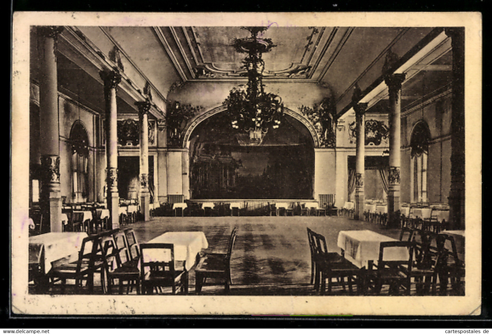 AK Hohndorf /Erzgeb., Hotel Deutsches Haus, Innenansicht