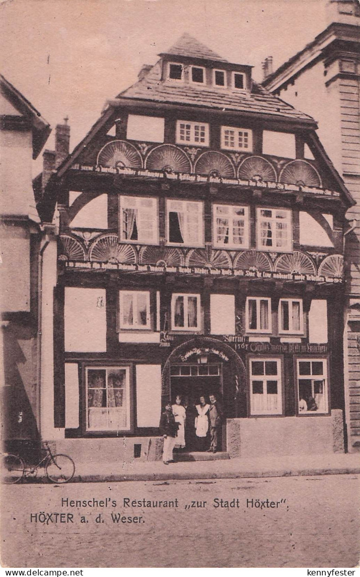 Ak Höxter an der Weser, Henschels Restaurant Zur Stadt Höxter