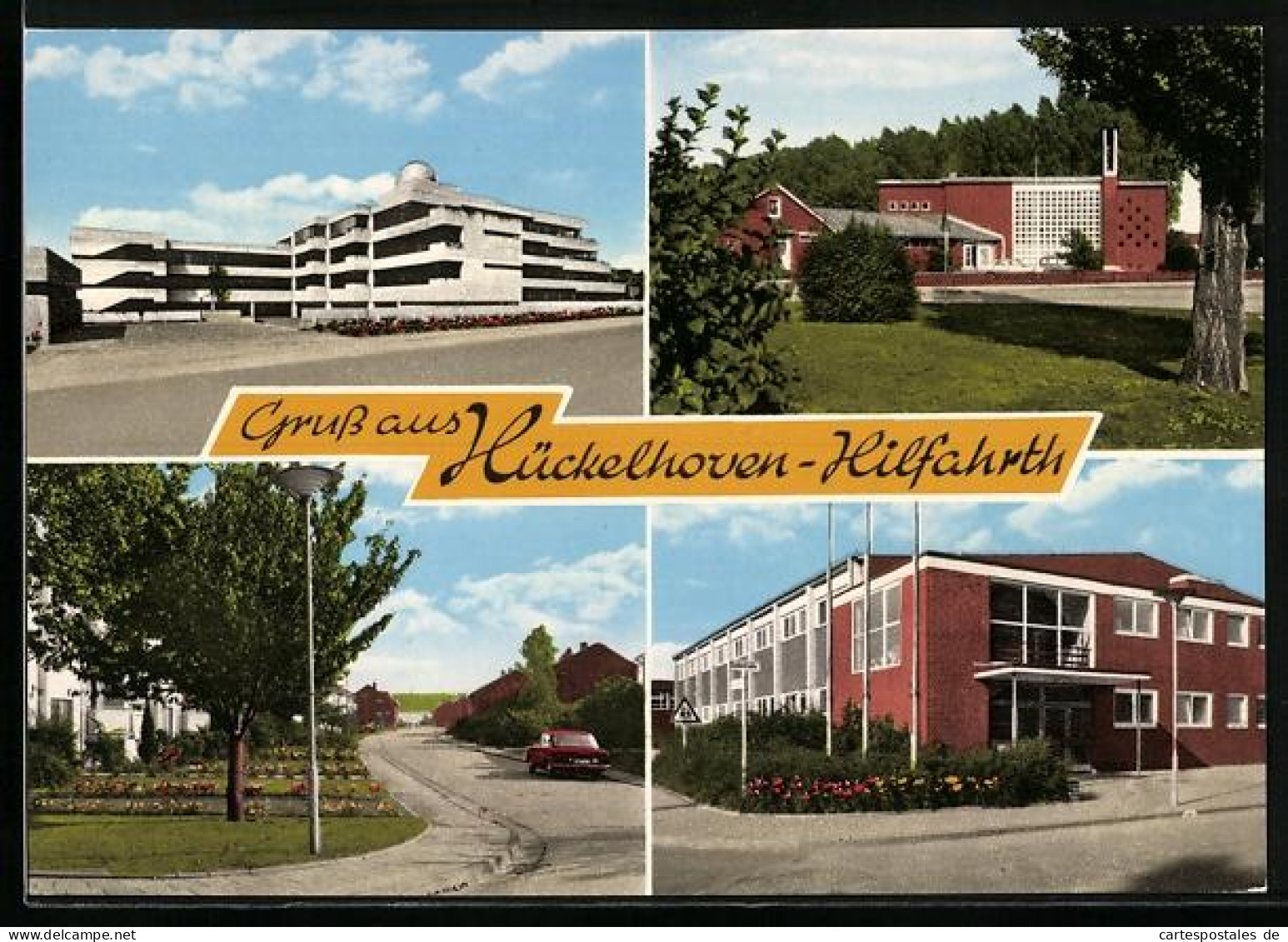 AK Hückelhoven-Hilfarth, Moderne Gebäude, Wohnsiedlung, Strassenansicht