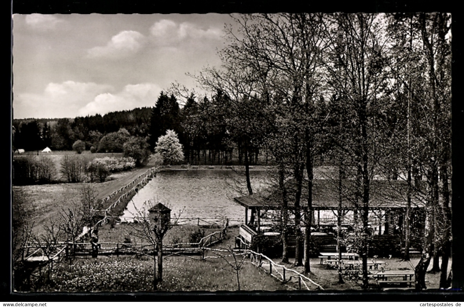 AK Hünfeld, Die Praforst, St. Hubertus, Campingplatz