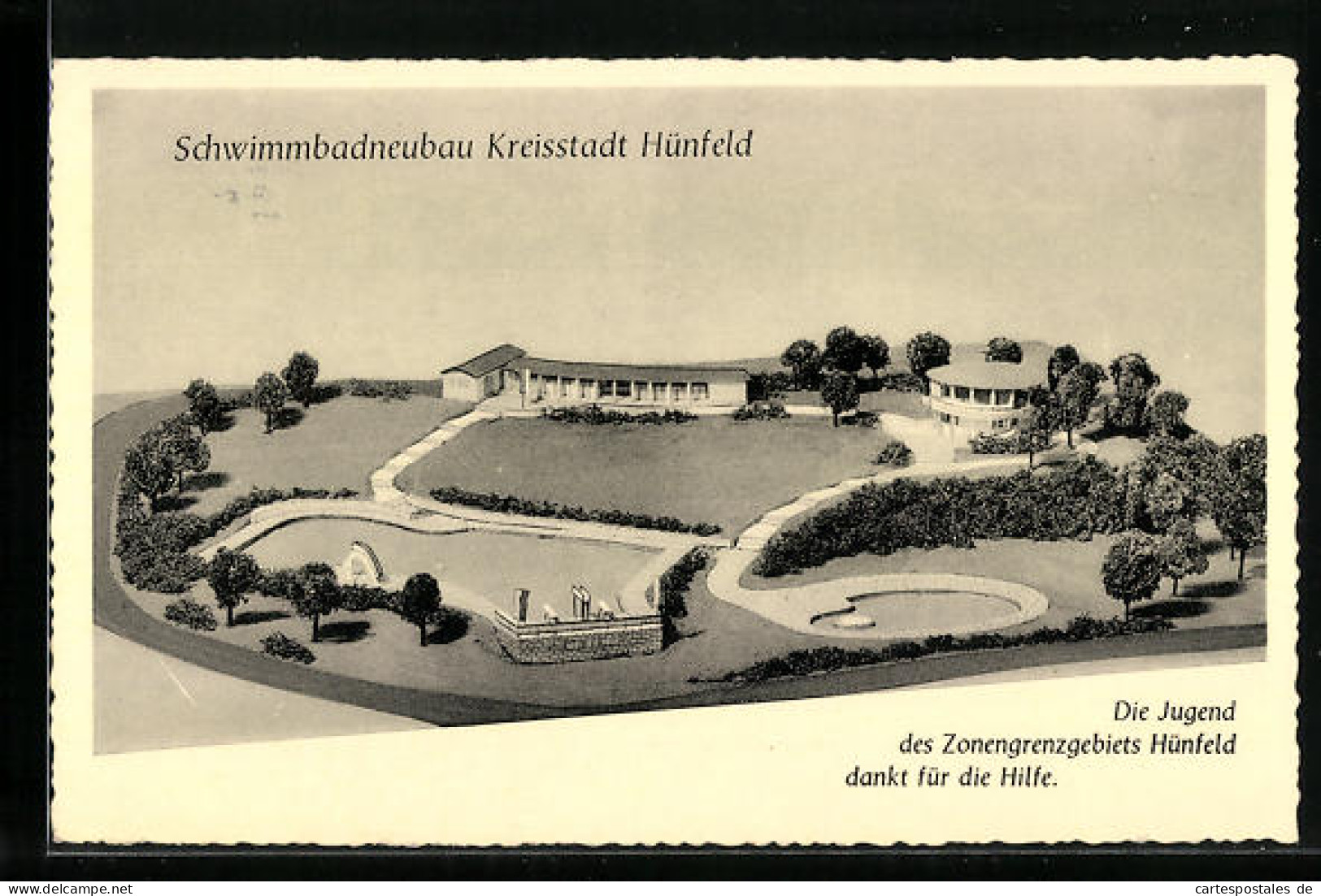 AK Hünfeld, Modell Schwimmbadneubau mit Anlagen