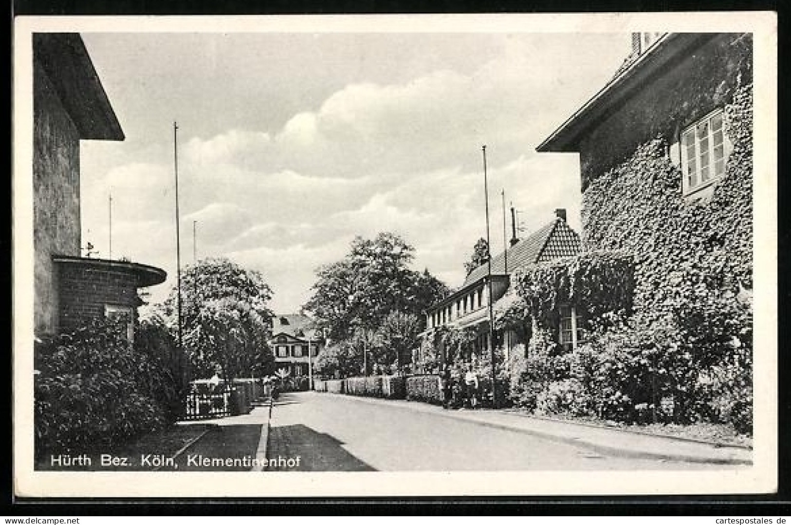 AK Hürth, Strassenblick zum Klementinenhof