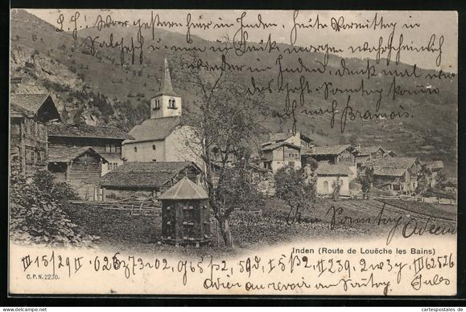 AK Inden, Ortsansicht mit Kirche