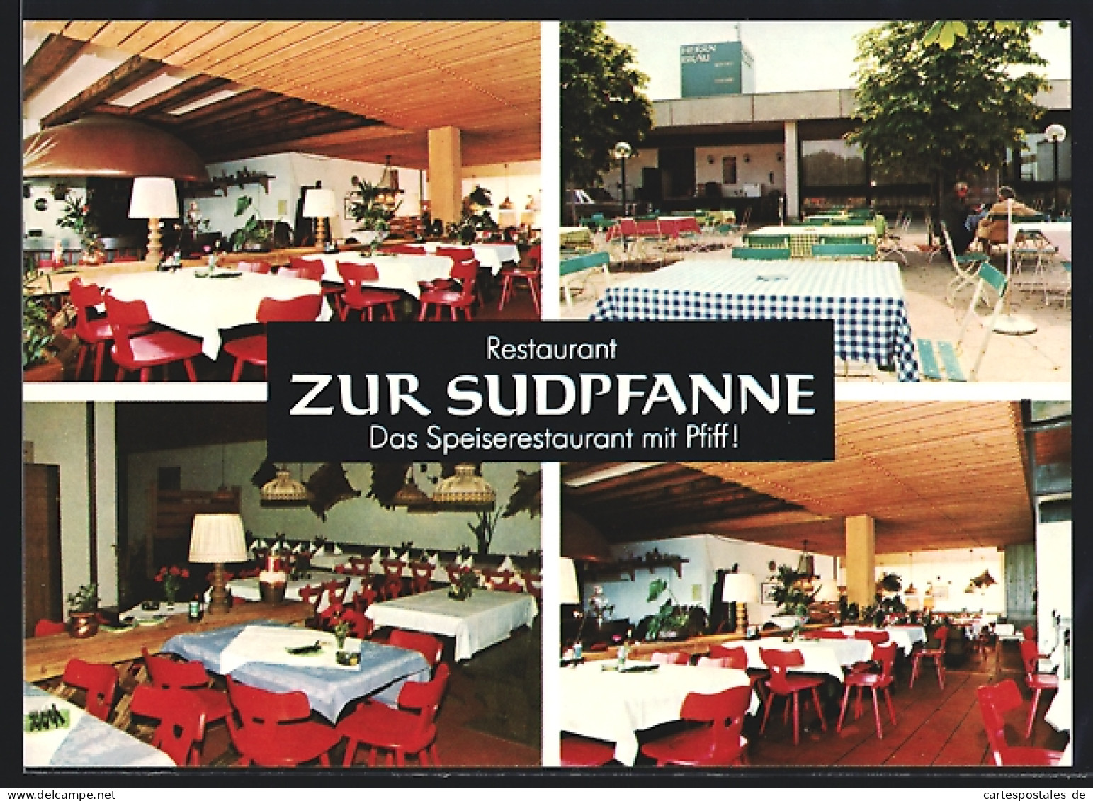 AK Ingolstadt, Restaurant Zur Sudpfanne, Terrasse und Innenansichten, Manchinger Strasse 95