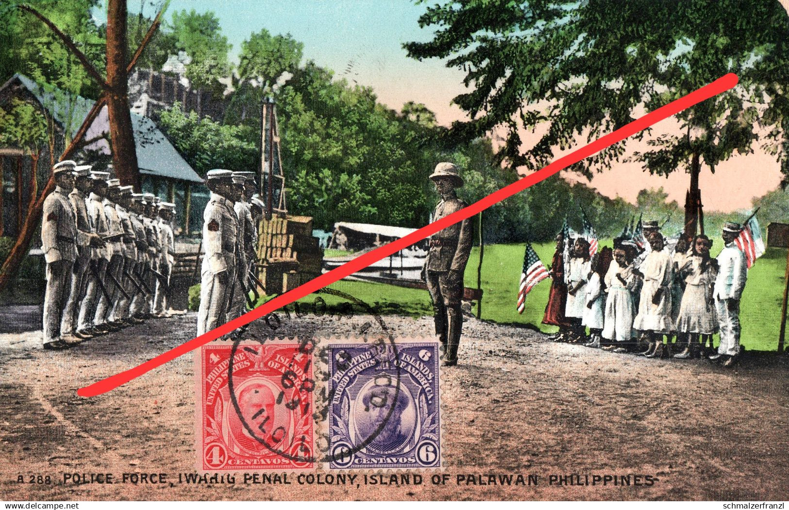 AK Iwahig Penal Colony Police Puerto Princesa Palawan Philippinen Philippines Filipinas Philipine Islands USA Stamp